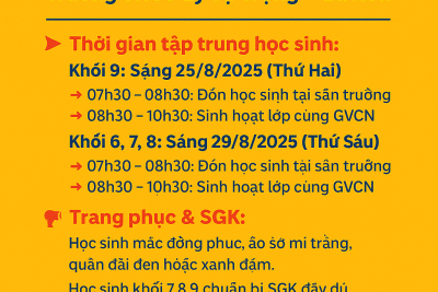 🎉 THÔNG BÁO TỰU TRƯỜNG 🎉