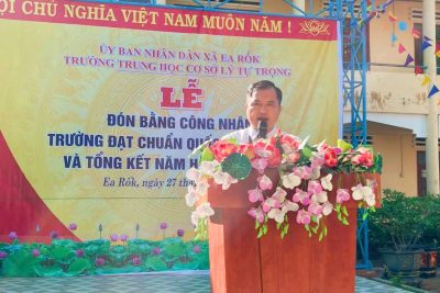 TRƯỜNG THCS LÝ TỰ TRỌNG HÂN HOAN TỔ CHỨC LỄ ĐÓN BẰNG CÔNG NHẬN TRƯỜNG ĐẠT CHUẨN QUỐC GIA VÀ TỔNG KẾT NĂM HỌC 2025-2026